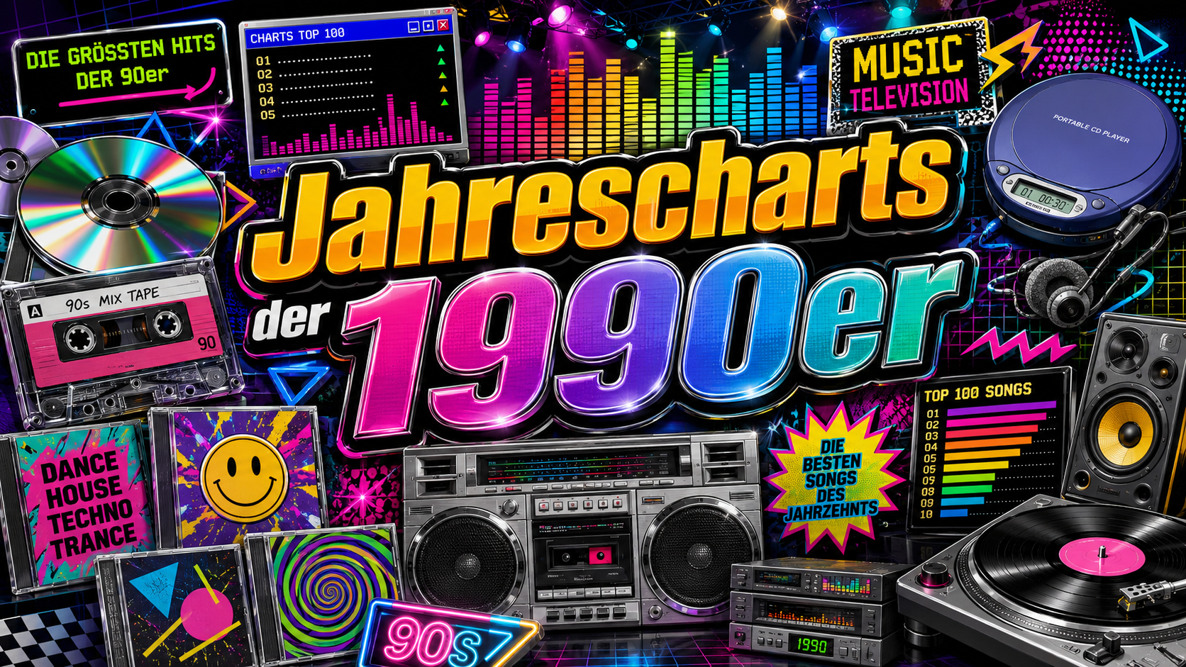 Die Jahrescharts der 1990er